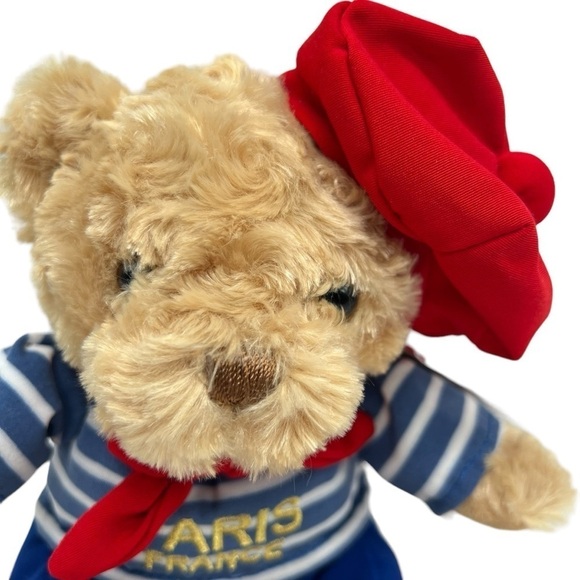 Paris France Bear Keel Toys Augustin Hat Scarf New Tags - Picture 4 of 11
